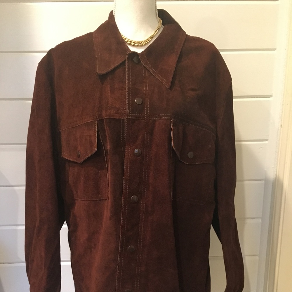 PLUS VINTAGE Suede Leather Jacket 1970s